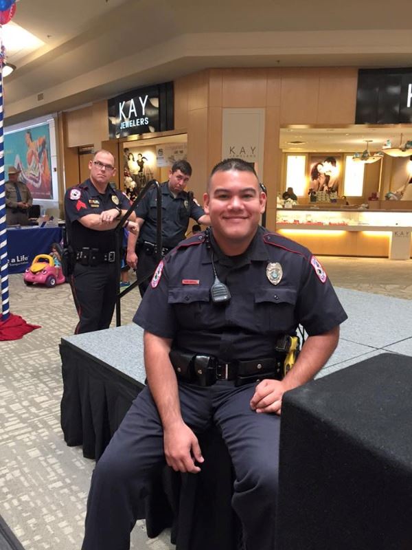NNO Kick-Off Party 2015 -Joe Rosas with Sergeant Chris Guerra and SPO James Collins in Back