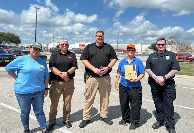 Photo of five people in the Target parking lot