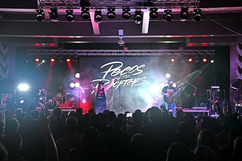Pecos and the Rooftops performs at the De Leon Plaza performance pavilion