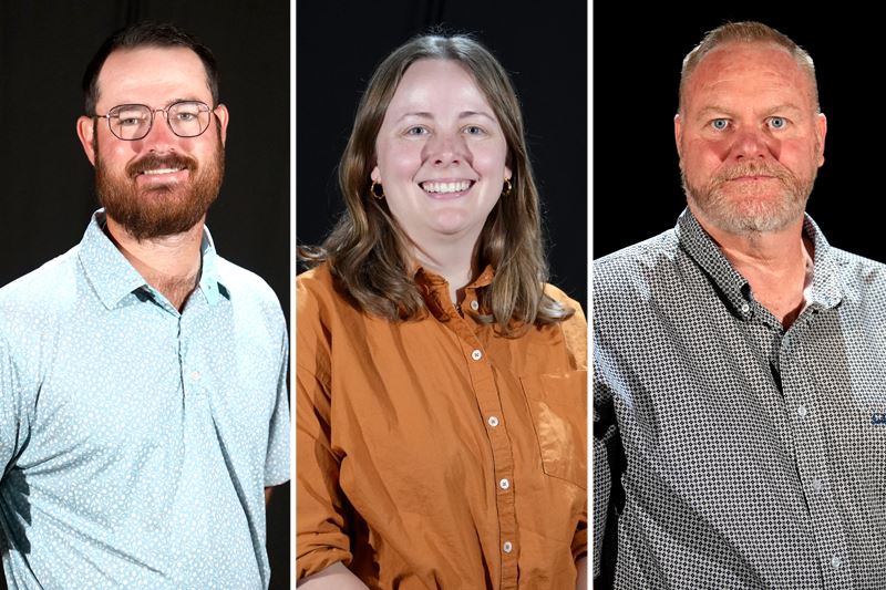 Three portrait headshots