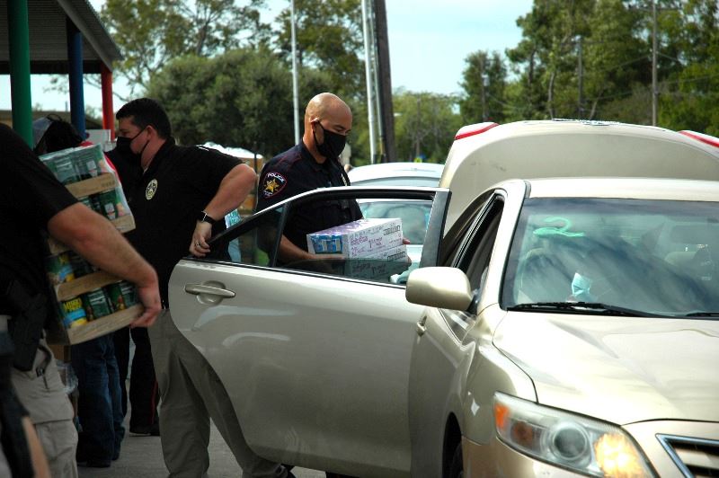 Food Bank drive up distribution 17