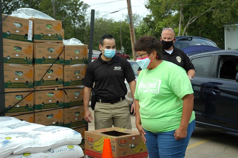 Food Bank drive up distribution 22