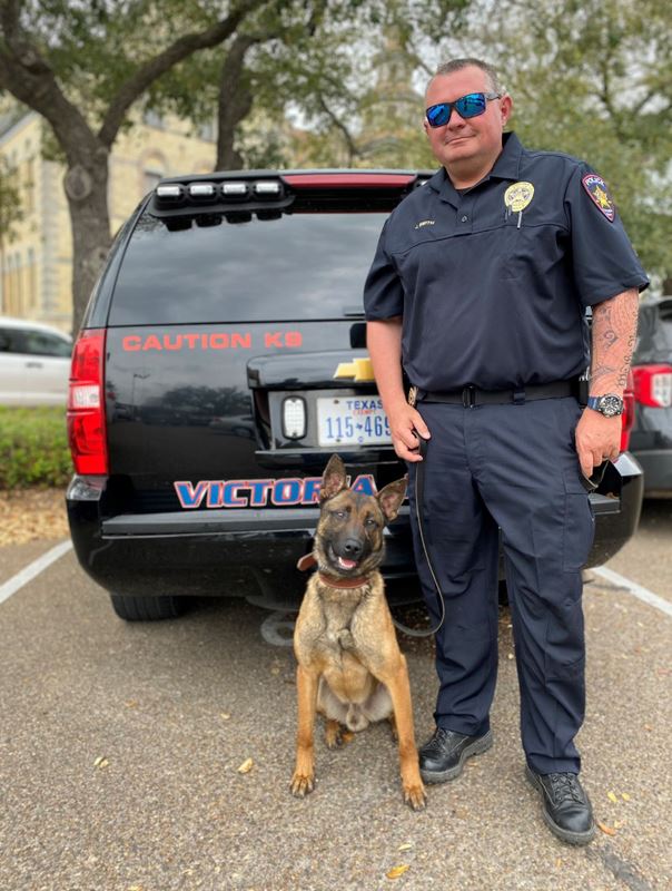 Police officer and K9 dog