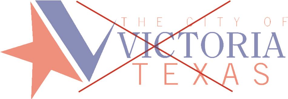 City of Victoria Logo Example for what not to do, showing a transparent logo